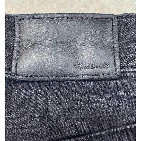 Madewell 10” High Rise Skinny Jeans Button Fly Size 27P Women’s Black Denim - Picture 7 of 13